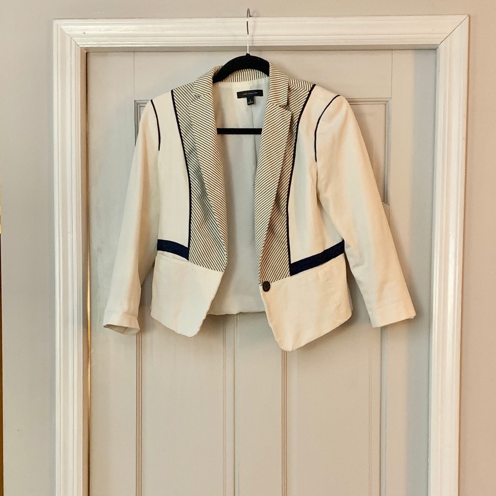 White striped blazer